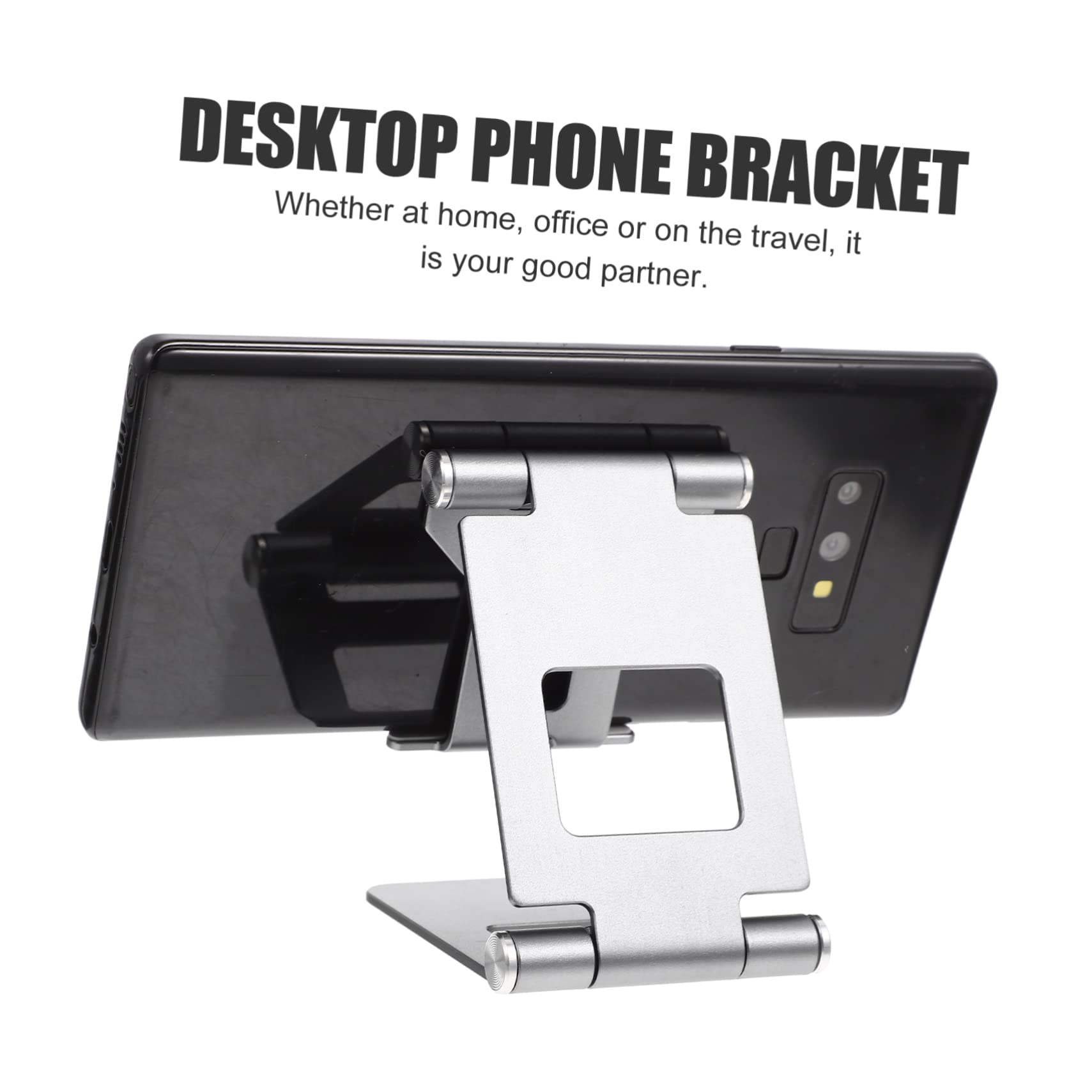HOMSFOU 3pezzi Supporto Per Telefono e Tablet Da Scrivania Design Pieghevole e Angolo Di Rotazione Compatibile Con Smartphone e Tablet Per Ufficio e Casa