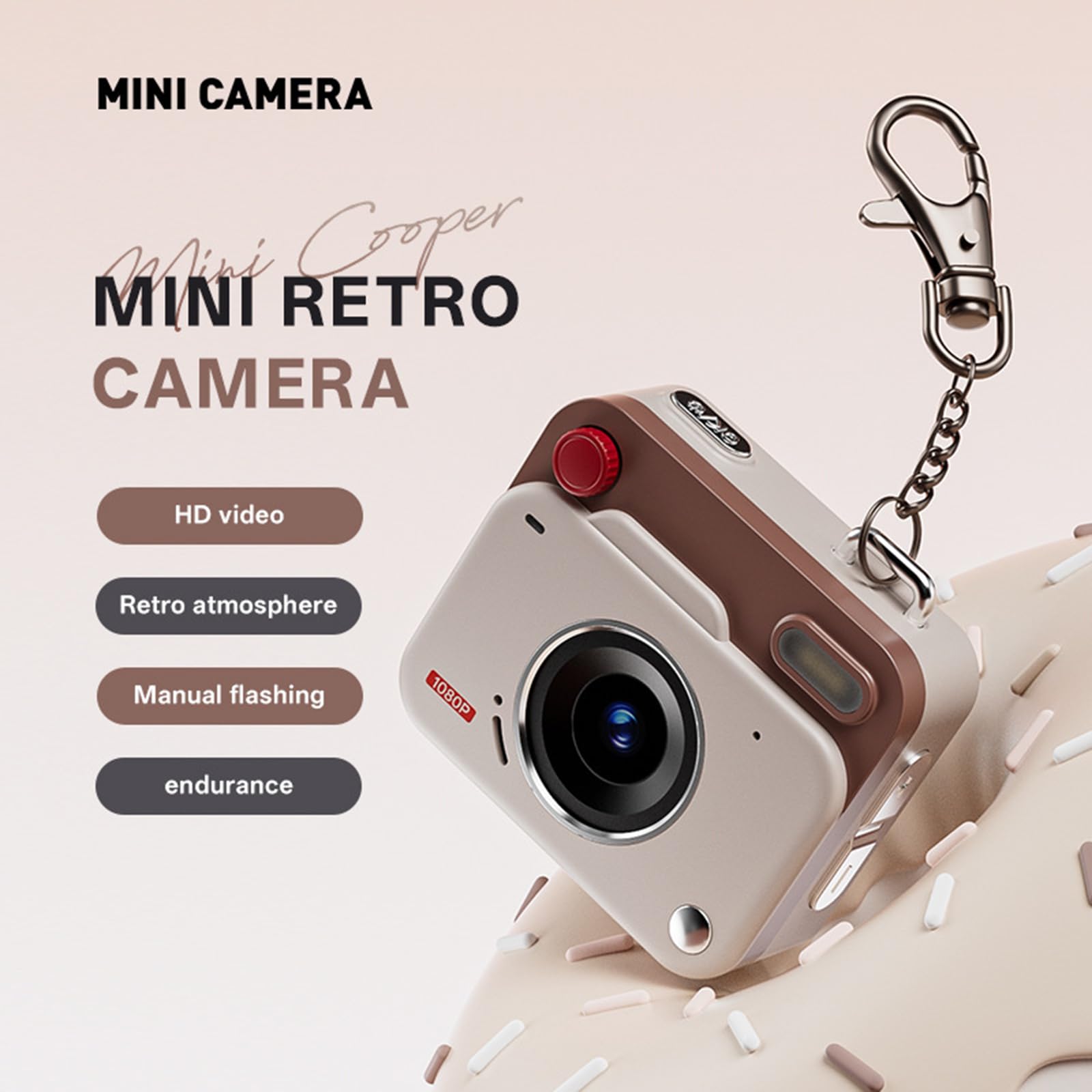 Aparat cyfrowy 12 MP 1080P wideo 44 g ultraprzenośny do fotografii podróżnej i outdoorowej vintage aparat cyfrowy