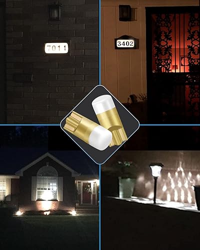 Miniatura 3 de Keiurot Foco de número de casa, bombilla de dirección 193 bombilla iluminada, señal de dirección LED, kit de bombillas de repuesto de 10-30 voltios