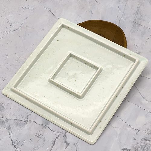 Miniatura 5 de TIKUSAN Platos para servir, juego de 2 platos cuadrados hechos en Japón, platos de cerámica para cenas, fiestas, restaurantes para aperitivos,