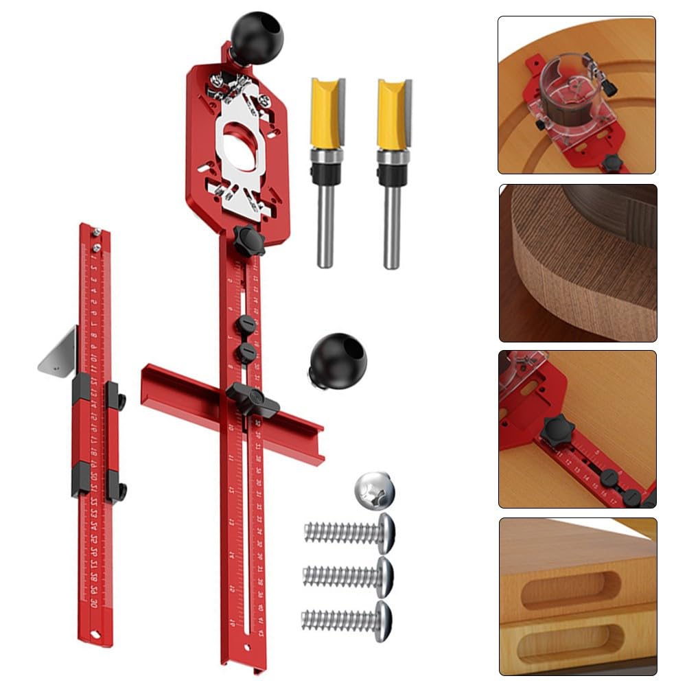 Plantilla de enrutador, base de recortadora, soporte de ranura, guía de aleación de aluminio para carpintería, accesorio de fresado para bandas de bordes, biselado, sujeción de 10-25 mm