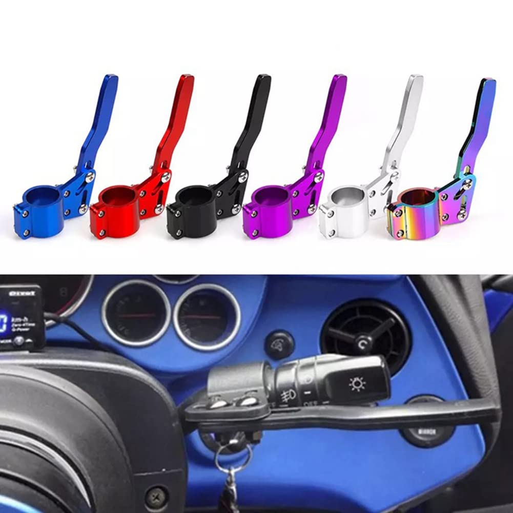 Blinkerhebel Verlängerung, MoreChioce 18mm-28mm Einsteller Lenkstange Aluminiumlegierung Auto Blinkerhebelverlängerung Lenkrad Drehstange Position Up Kit Blinkerhebel Positionierungs Kit,Schwarz