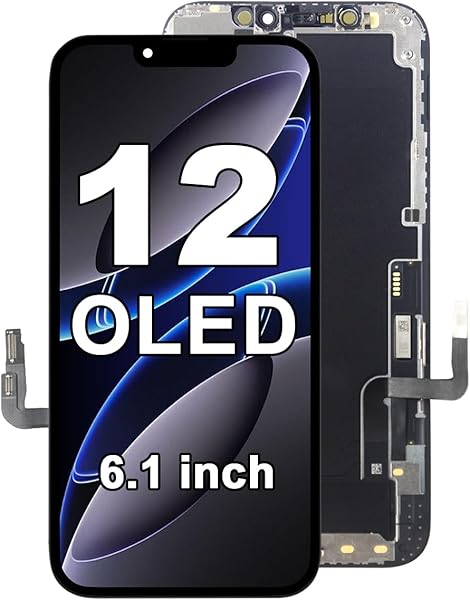 [OLED] for iPhone 12/12 Pro Screen Replacement 6.1 Inch [NOT LCD] Display 3D Touch Frame Assembly Digitizer (No Tools)