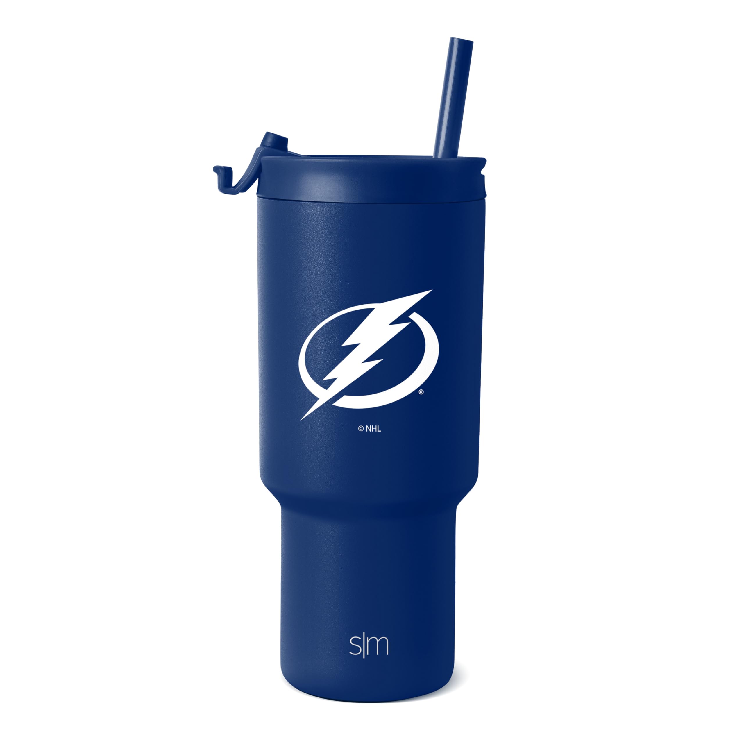 Simple Modern Officially Licensed NHL Tampa Bay Lightning 30 oz Tumbler with Flip Lid and Straws | Hockey Insulated Cup Stainless Steel | Gifts for Men Women | Trek Collection | Tampa Bay Lightning-image-1