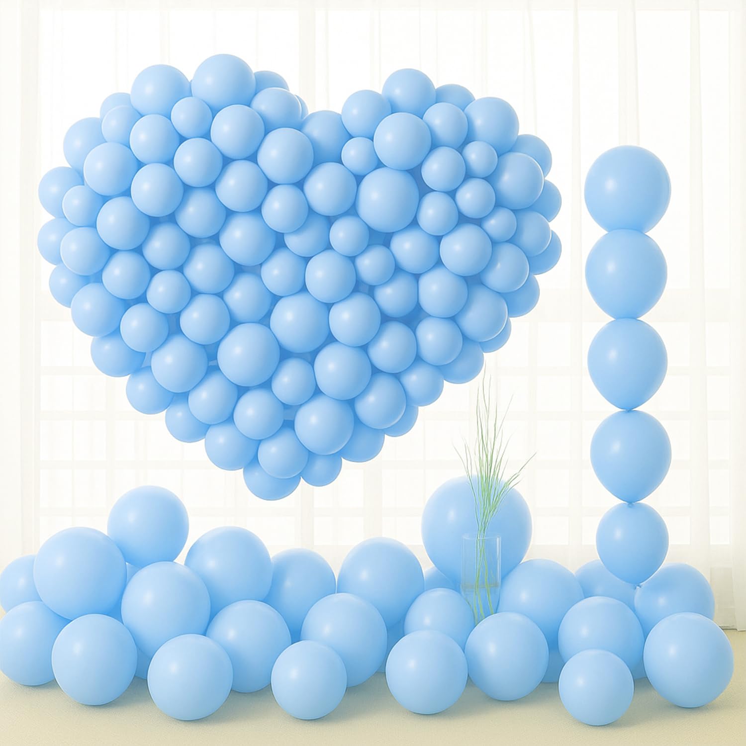 Rozi Decoration Pastel Blue Balloons for Decoration Set of 50 Pcs – Latex Party Supplies for Birthday, Baby Shower, Wedding, Engagement, Bachelor Party, Naming Ceremony Decoration Kit-image-43