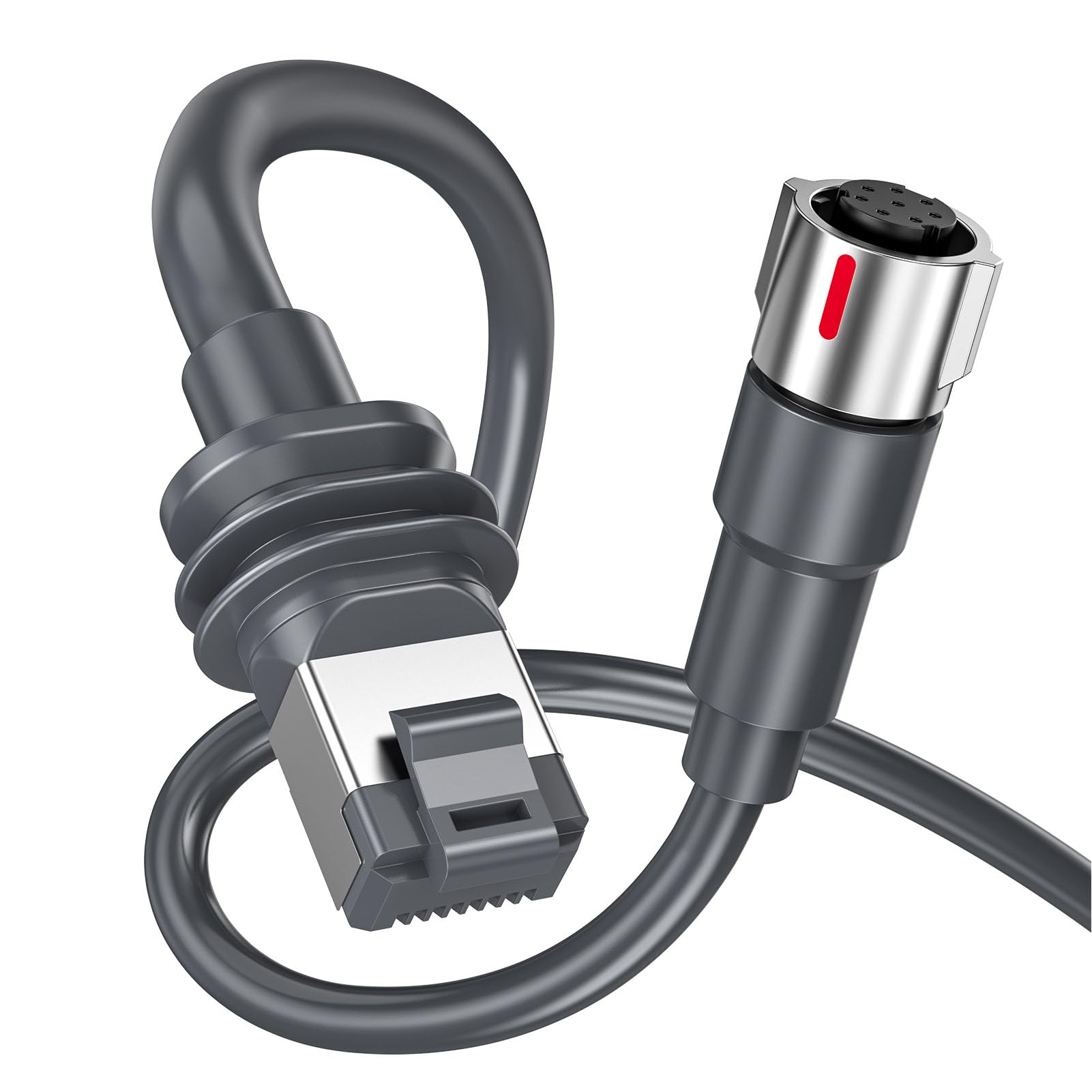 Cavo Adatto per Prestazioni di Terza Generazione, Cavo di Prolunga Sostitutivo per Antenna Parabolica da 10 Piedi 23 AWG, Rame in Gomma Resistente all'acqua IP68, Segnale Stabile,