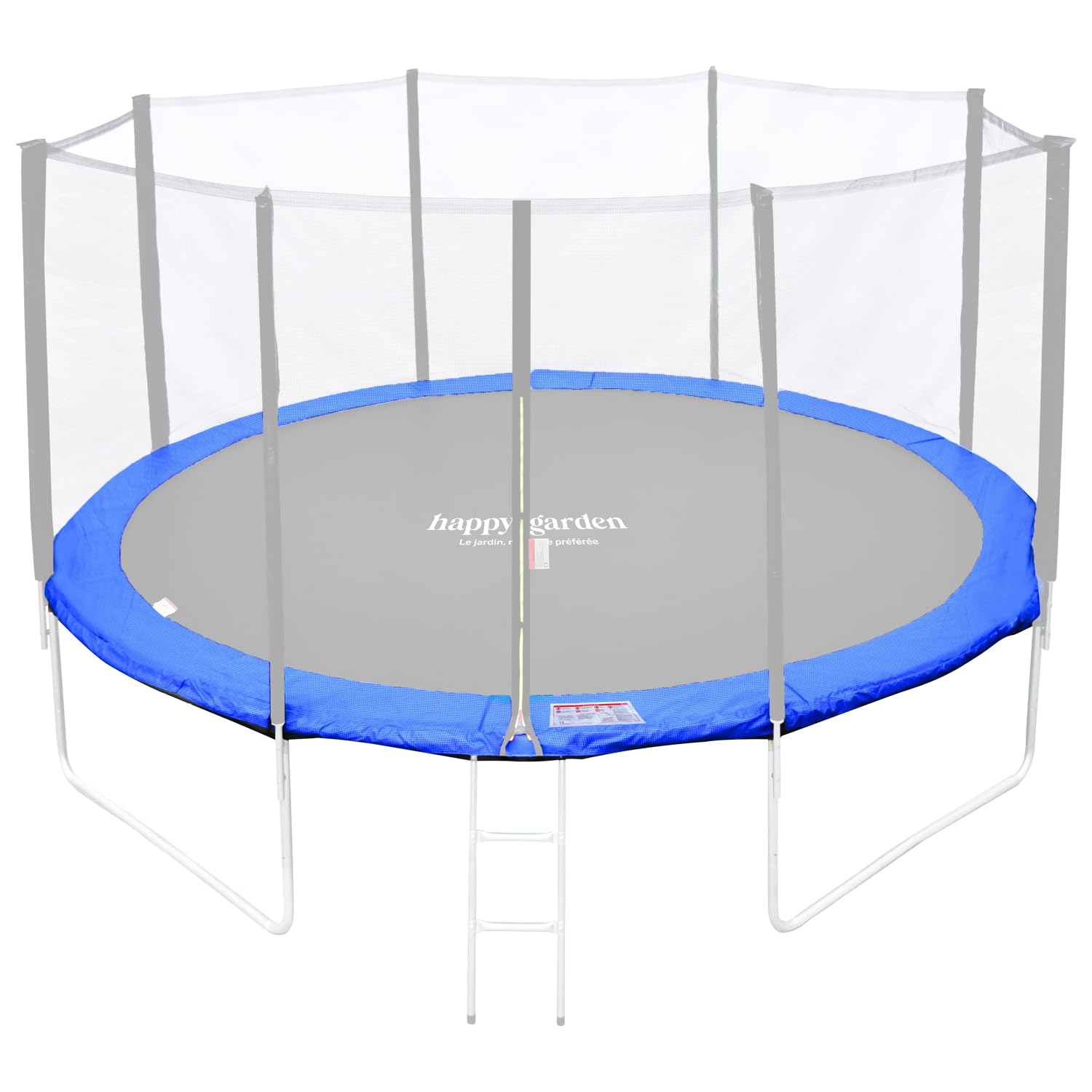 Matelas de Protection réversible pour Trampoline Ø430cm Melbourne - Vert réversible Bleu - Installation Facile Attaches Auto-agrippantes
