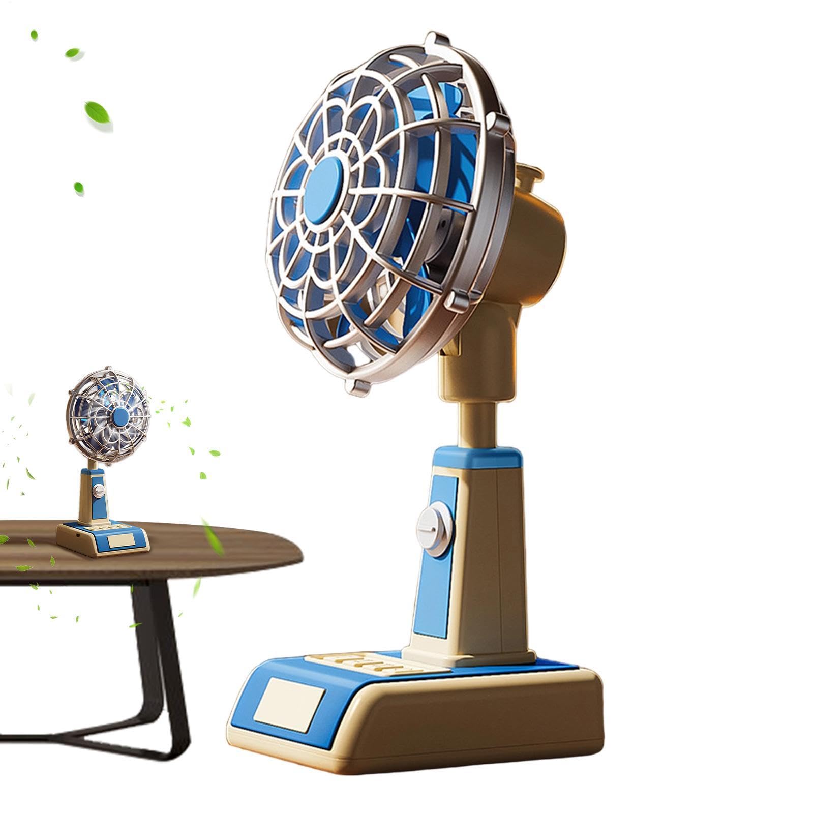 Ventilateur de bureau USB rechargeable compact pour table de nuit et chambre