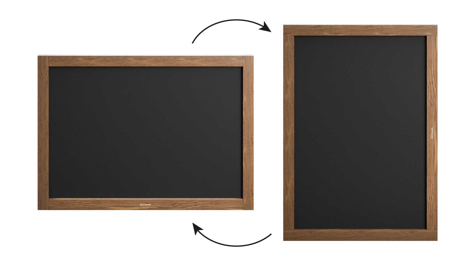 ALLboards Pizarra De Tiza Con Marco De Madera Barnizada 70x50cm, Pizarra De Tiza Para Escribir