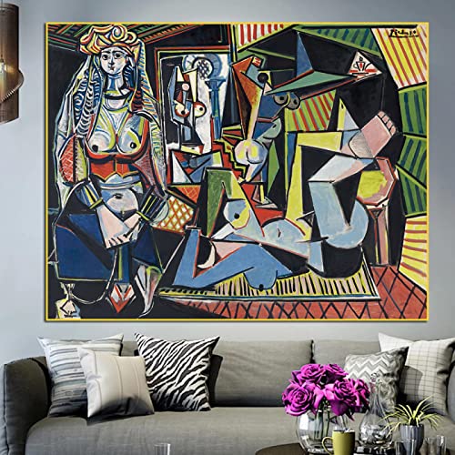 Tableau Picasso Alger Femme impression sur toile haute définition 40x60