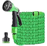 WESEN Expandable Garden Hose, 25ft/50ft/100ft/125ft Hose Pipe with 8 Function Spray Nozzle and 3/4"&1/2" Fittings, Magic Flexible Expanding Retractable Water Hose for Garden/Gardening/Car/Washing