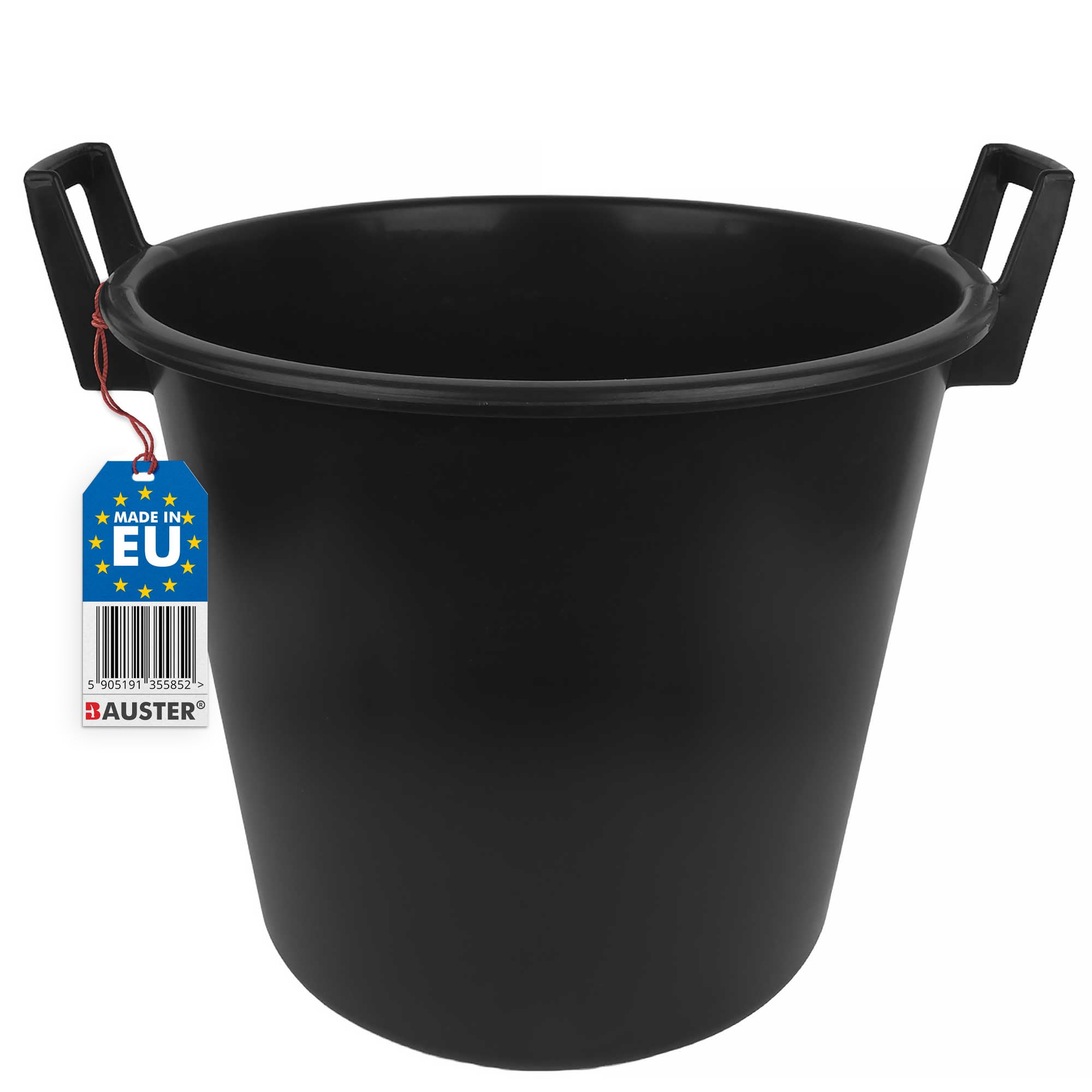Bac à Mortier En Plastique 40 Litres - Grand Seau De Chantier Pour Béton, Mortier, Gravats | Robuste, Léger, Avec Poignées