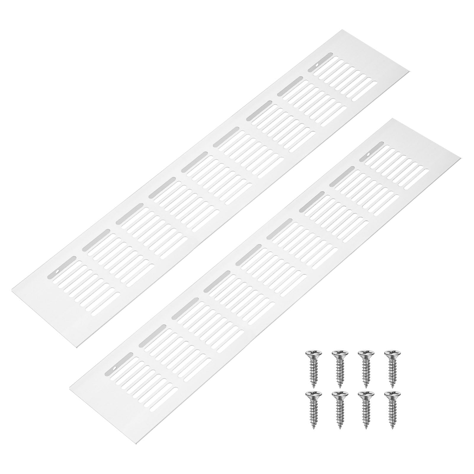 M METERXITY 2-Pack Door Vents for Interior Doors 16 x 3 Inch/ 400 x 80mm Aluminum Alloy Ventilation Grille for Cabinet/Wardrobe/Shoe Cabinet