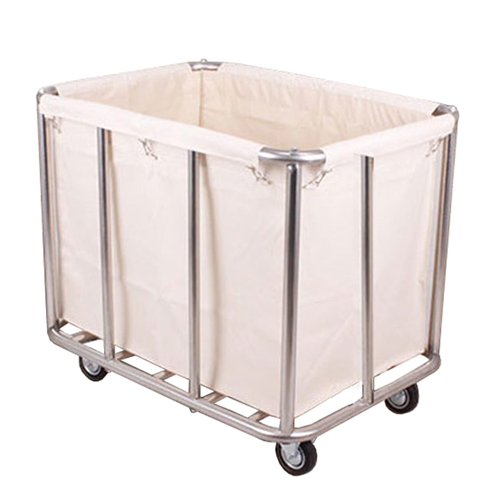 Wäschekorb, Wäscheraum-Organisation, großer Wäschesortierwagen auf Rädern, kommerzieller Wäschekorb-Sortierwagen mit robusten Rollen, Wäschekorb, Schmutzwäschesack (Beige)