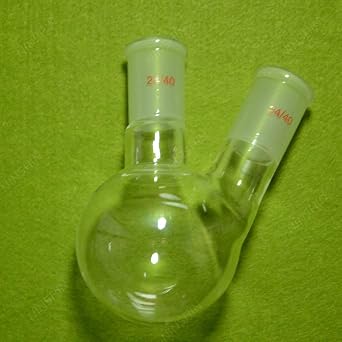 lab Glass,150ML Two Neck Round Bottom Flask,Heavy Wall,24/40 Joint,lab Glassware Flask