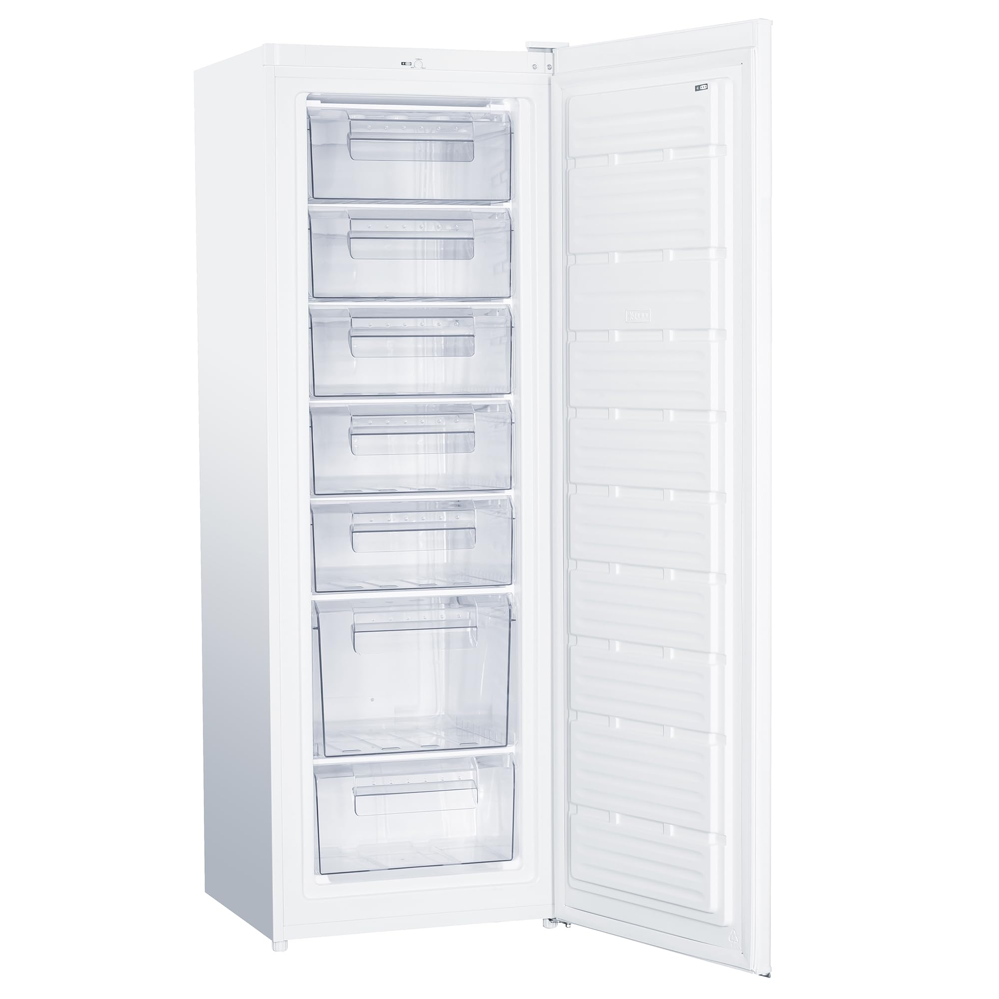 Sauber, Congelador Vertical 1 Puerta SERIE 3-CV17026WH, E, Puerta Reversible, Blanco, 171 x 60 cm, 7 Cajones, Capacidad 242 Litros, Motor Inverter, ENTREGA Y RETIRADA EN DOMICILIO