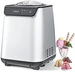 Máquina de Raspadinha Máquina de sorvete totalmente automática com compressor embutido, máquina iogurte frutas pré-congelamento não é necessário, tigela removível Faz Sorvete Cremoso