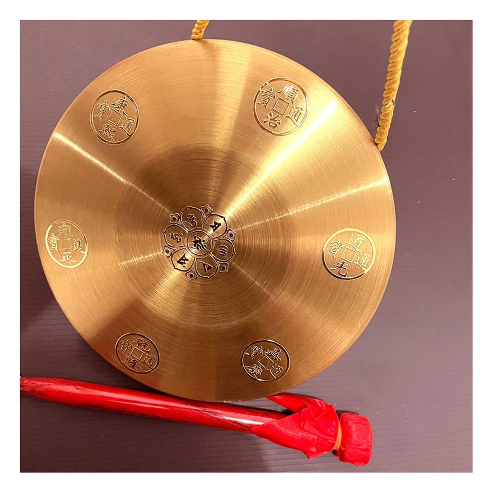 Gong Tibetano Gong Tibetano Grande Un Gong es un Conjunto de gongs, los gongs Fengshui harán Que tu Carrera y tu Amor Sean Seguros y fluidosgong(Color:30cm)