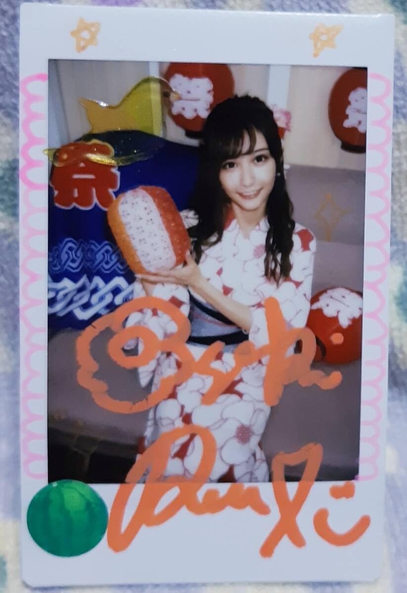 Amazon.co.jp: デコ付き 花咲れあ 直筆サイン入りチェキ ⑦