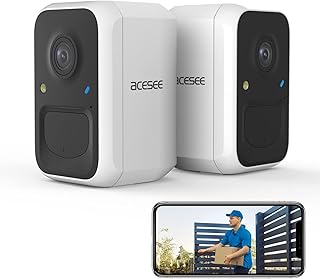 Wireless Outdoor Security Camera, Battery Powered WiFi Home Surveillance Camera Indoor for Home Security System,Color Night Vision, Motion Detection,Siren Alarm,Spotlight,2-Way Talk,Cloud/SD