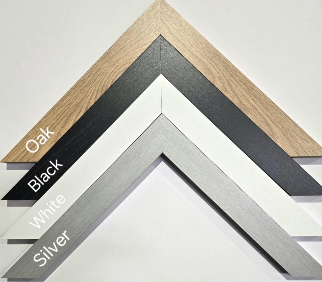 Panoramic Sizes Picture Frames Photo Frames Black White Oak Silver (Silver, 100cm X 35cm)
