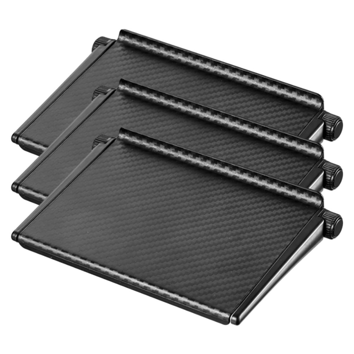Soporte para monitor y pantalla de 3 piezas en ABS negro para organizar tu mesa sin herramientas