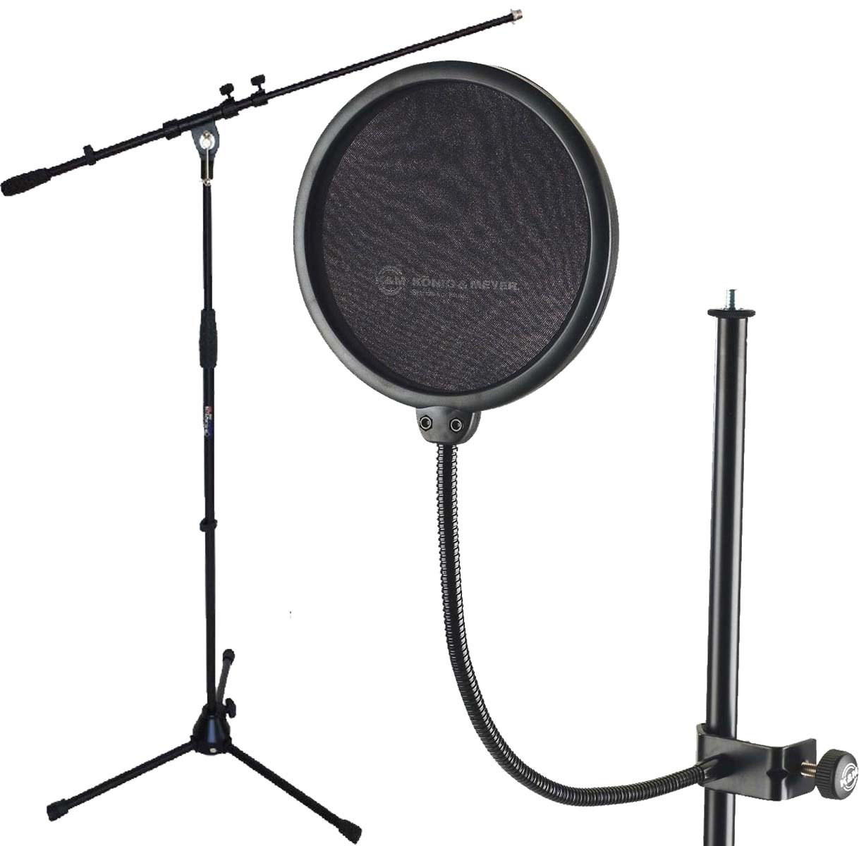 K&M 23956 Popschutz + keepdrum MS107B Mikrofonständer
