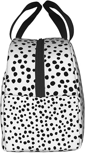 Miniatura 3 de Lonchera con diseño de lunares para mujeres, niños y niñas, lavable y reutilizable para la escuela y la oficina