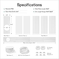 Vista 7 de VIVOSUN Kit de ventilación portátil de puerta corredera de CA, longitud ajustable de 16.9"/21.2"-88.6", se adapta a mangueras de escape de 5.1