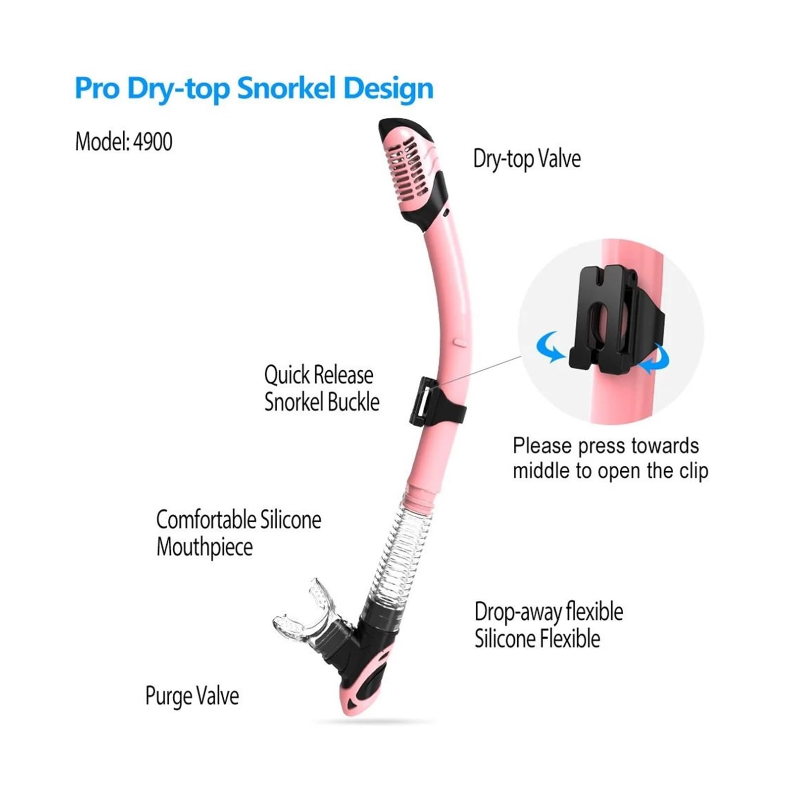 Buceo Máscara de Snorkel Máscara de Buceo antiempañamiento Gafas de Buceo con esnórquel Gafas de Buceo con Sello de Vidrio Templado