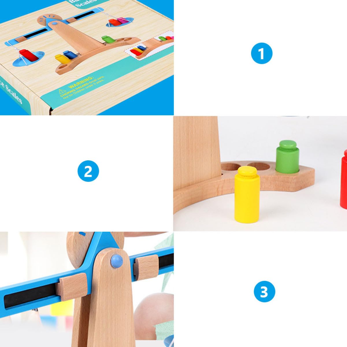 HANABASS Juguete de Madera para Bebés Desarrollo de Equilibrio y Cálculo Juguete Didáctico para Niñas Diseño Seguro y de Madera de Haya