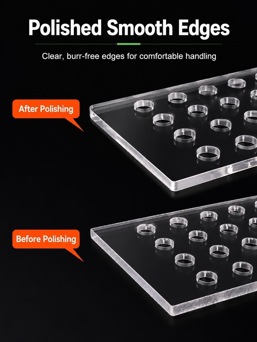 Tapa para acuario de acrílico transparente con orificios, 2 mm grosor