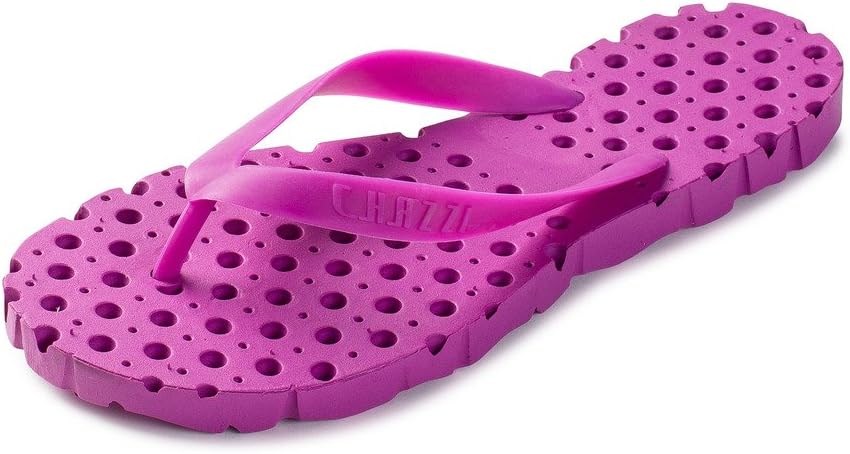 Womens Cheese Style Thong Beach Sandal Flipflops in 4 Neon Bright Colors Purple 7
