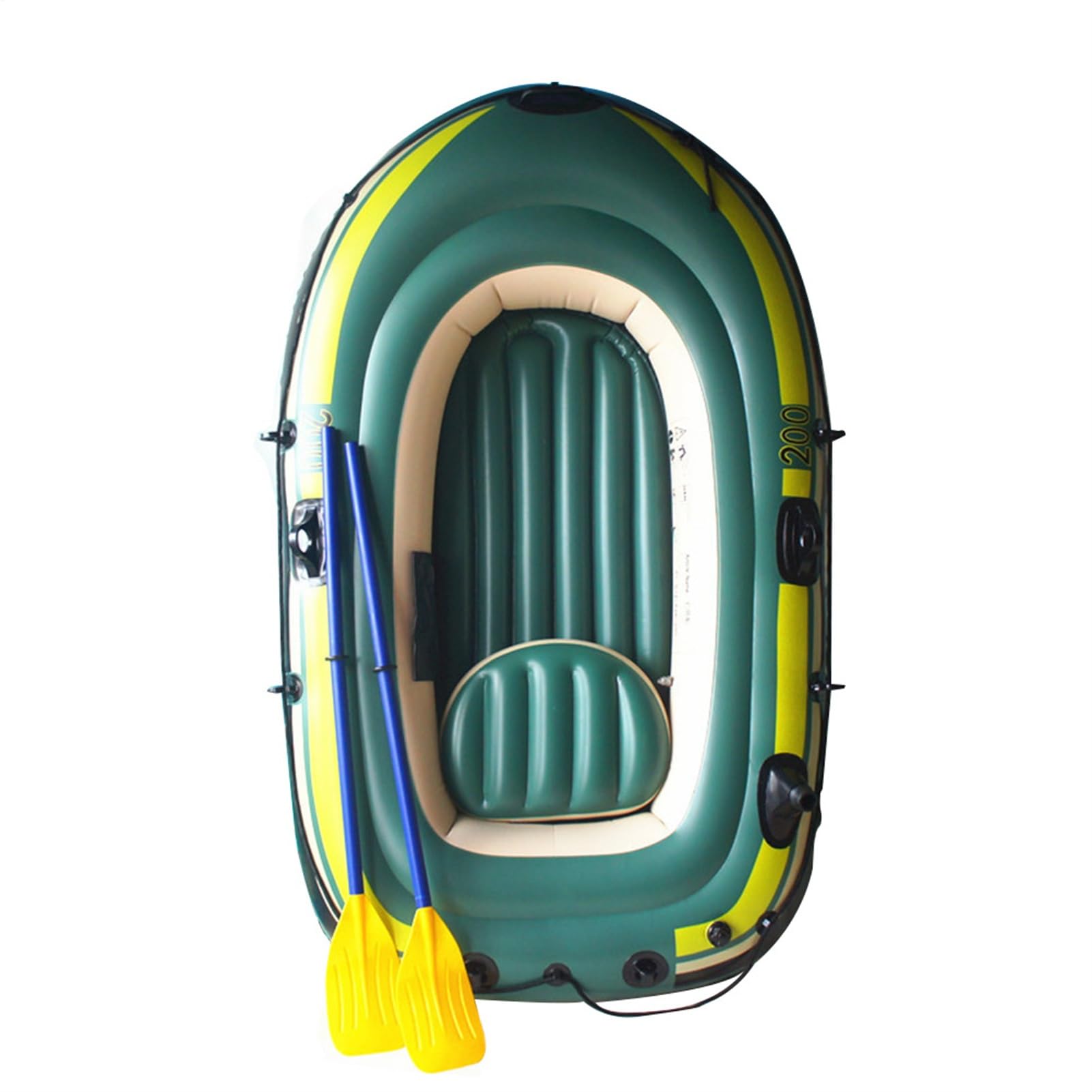 Kayaks inflables Adultos - 2 Personas canoa de aire, PVC PVC Set | Junta de balsa ligera Durable, Hab Lines El sistema inflable estable ideal para Aventuras de pesca Ríos de Lagos