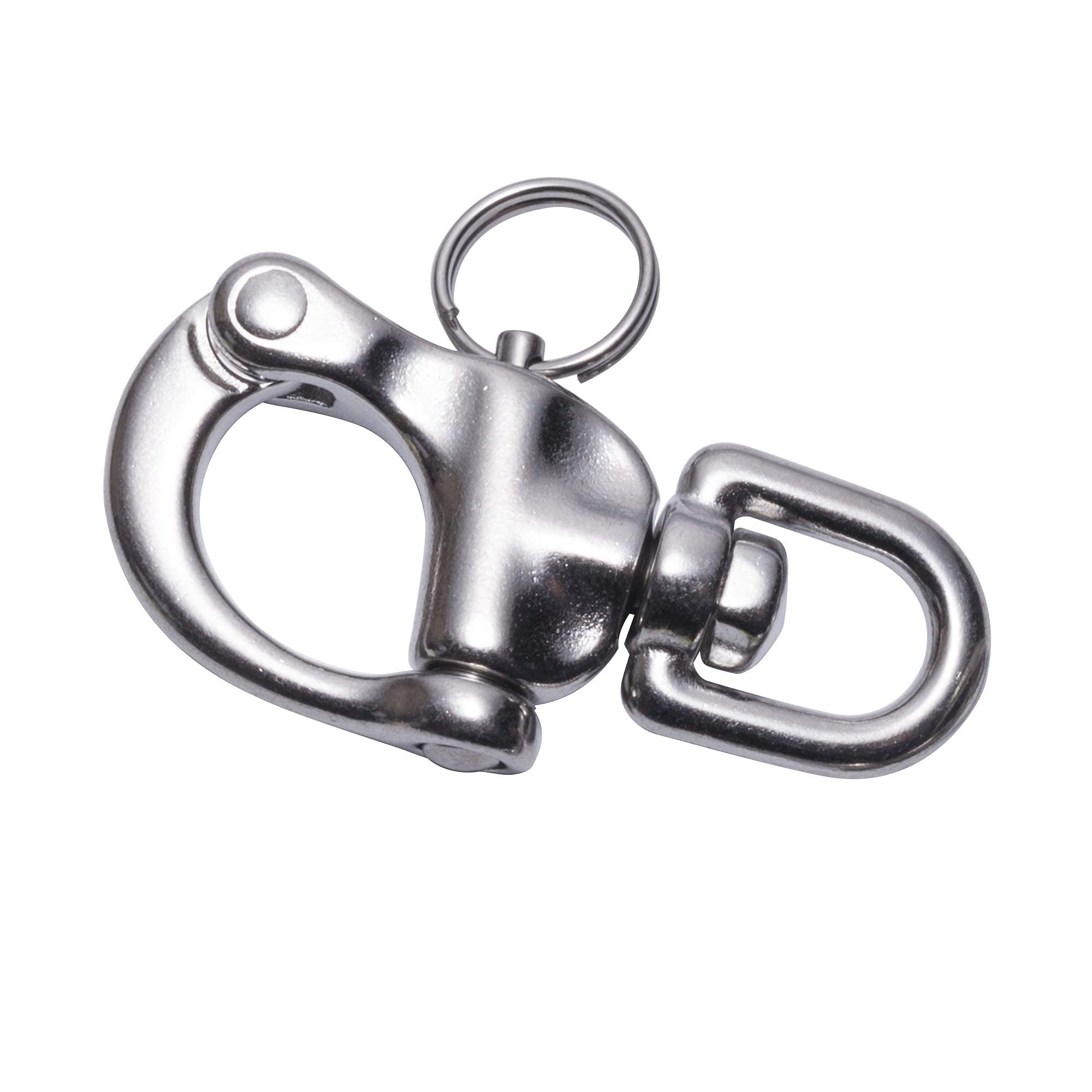316 Stainless Steel Quick Release Snap Shackle Hardware 70mm With Round Ring Forged Hook Marine Instruments Swivel Eye Gears Shackles For Boat - View #7