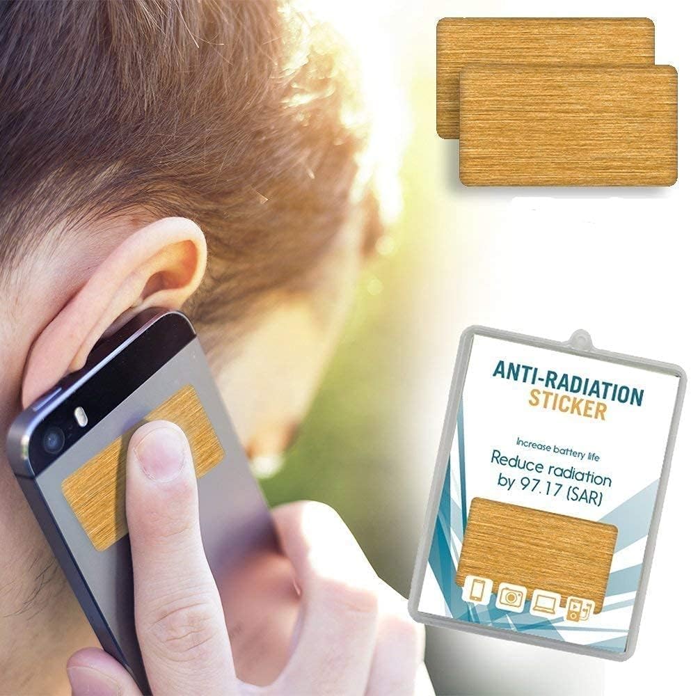 2 Pack - Anti EMF Radiation Protection Shield Stickers for Cell Phone, Laptops, Mobile Devices - Eliminates Radiative Wave and Prolongs Lifespan of Cellphone Battery