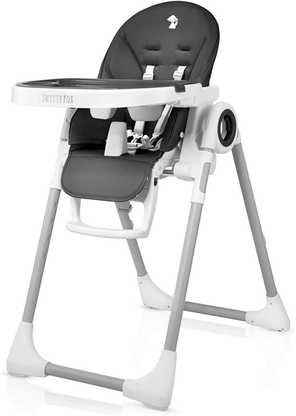⭐Adjustable, Folding, Baby High Chair - Baby Highchairs with 7 Different Heights and Adjustable Seat with 5 Different Positions - High Chairs with Removable Tray, Wipe Clean, Comfortable Baby Cushion