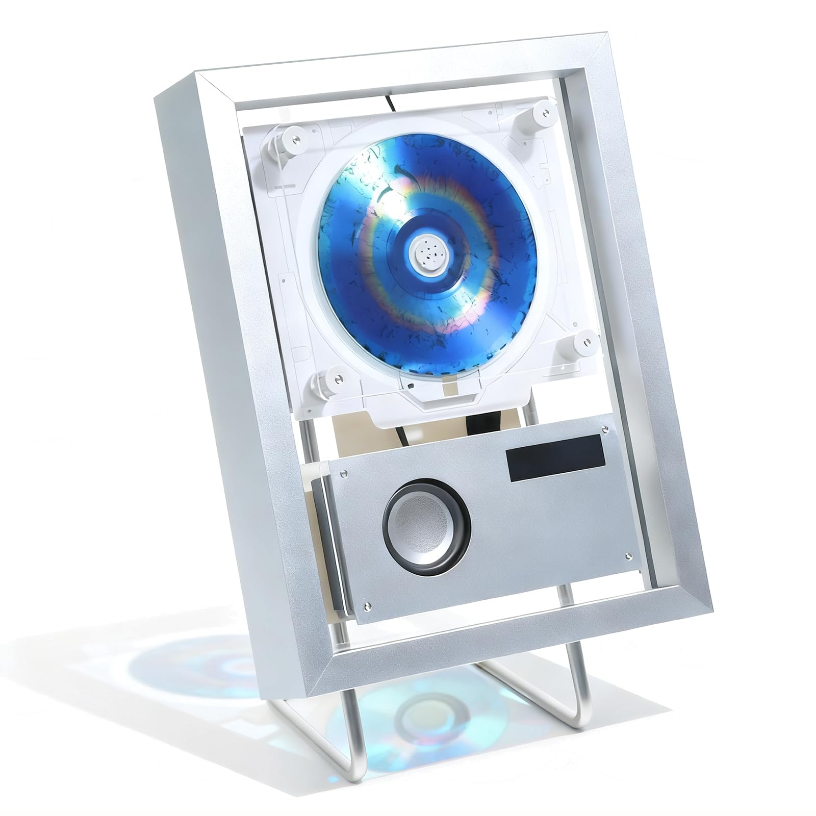Lettore CD da parete con Bluetooth e USB, cornice musicale decorativa per la casa e l'ufficio