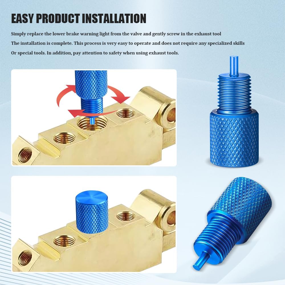 2PCS Brake Proportioning Valve Bleeder Tool, Bleeder Tool Combination Valves, Universal Car Accessories GM Combination Valves Compatible with Disc/Disc & Disc/Drum PV2 & PV4 (2PCS)