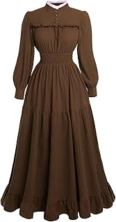 Vibsion Victorian Dress for Women 1800s Long Sleeve Edwardian Dresses Medieval Renaissance Costume Price In India