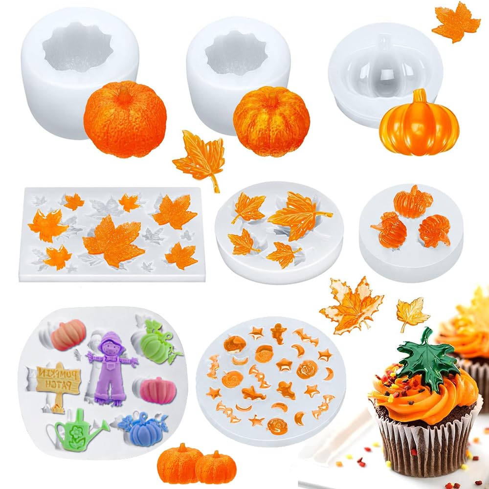 3D Kürbis Silikonformen Für Halloween - Gießformen Für Gips, Epoxidharz & Kerzen