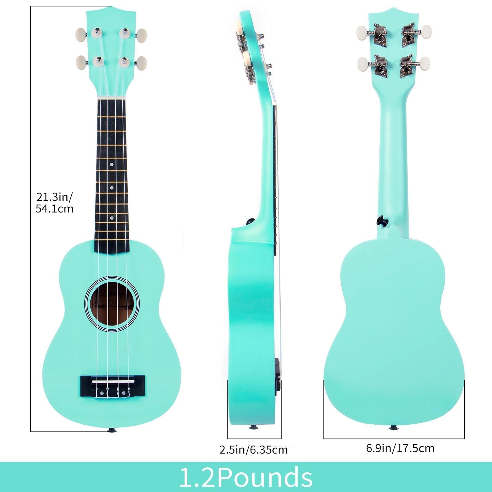 Ukulele Ukulele Tenor 21 Zoll Ukulele Anfänger Ukulele Regenbogen Saiten Set Mit Gurt Stoff Stimmgerät Tasche Picks(Black)