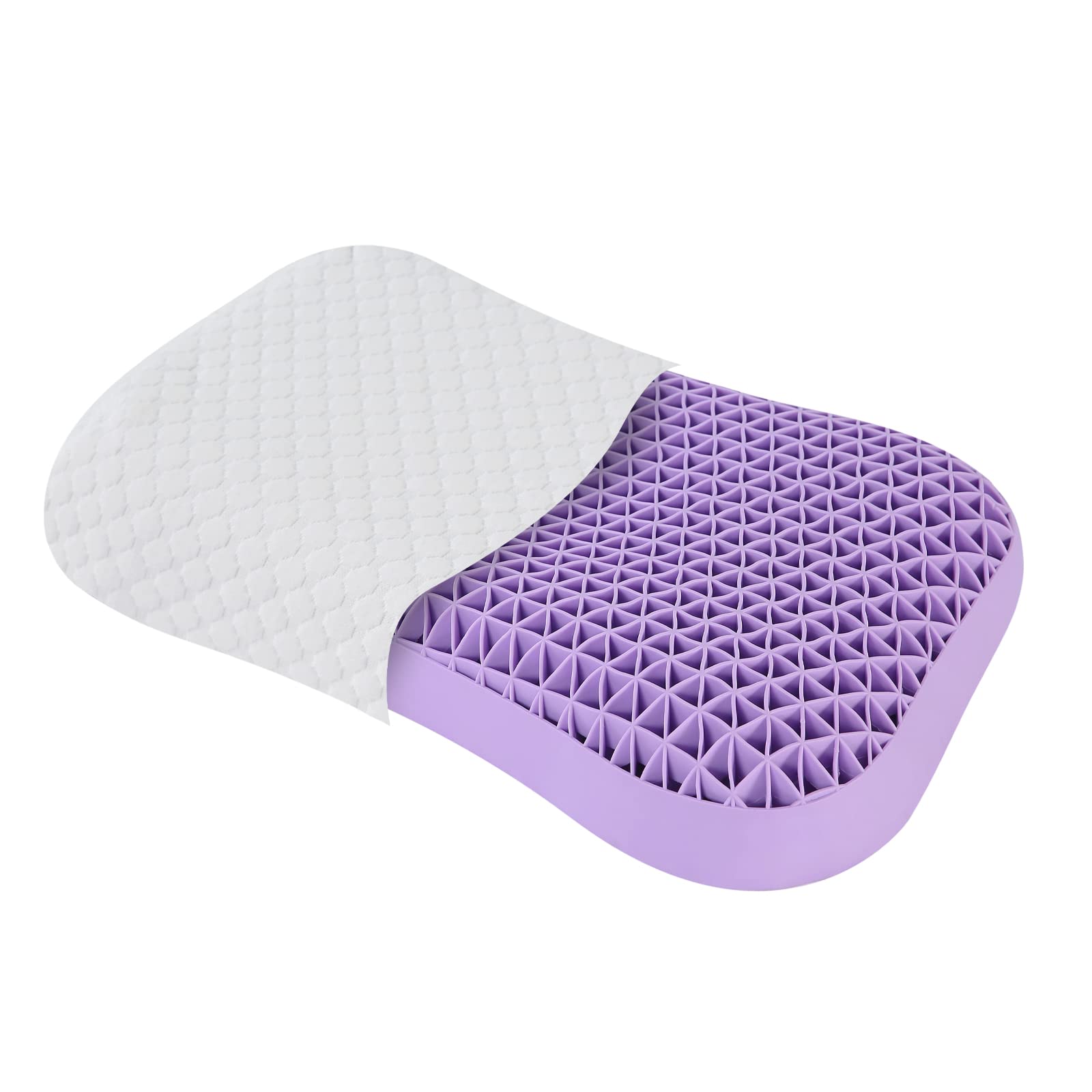 Cervical TPE Thin Bed Pillow for Women and Kids, Contour