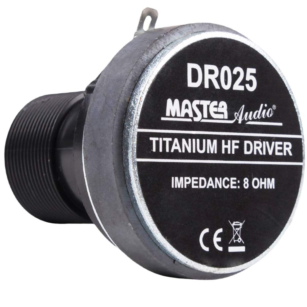 1 MASTER AUDIO DR025 driver a compressione 30 watt rms 60 watt max attacco a vite da 3,4 cm per trombe casa 8 ohm 109 db bobina 2,5 cm, 1 pezzo