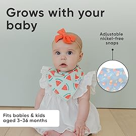 Copper Pearl Baby Bandana Drool Bibs for Drooling and Teething 4 Pack Gift Set Clementine