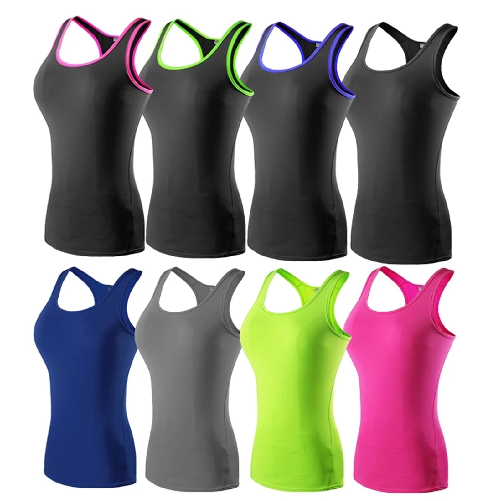 Top Fitness Senza Maniche Da Donna Canotte sportive da donna for canottiera da palestra Canottiera fitness senza maniche T-shirt Abbigliamento sportivo Top Abbigliamento Canotta da palestra Allenament