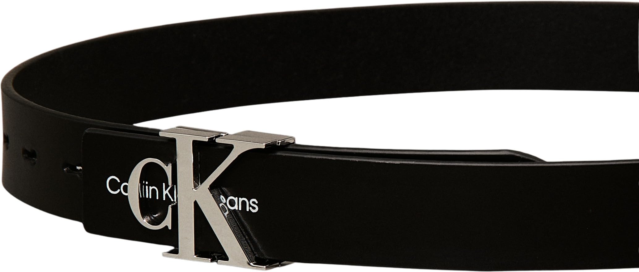 Calvin Klein Ceinture Femme Monogram Hardware 3,0 cm Cuir, Noire (Black), 75 cm