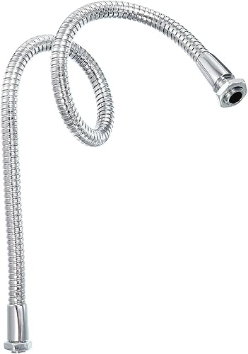 PATIKIL Micrófono de cuello de cisne de 15.7 pulgadas, rosca fina M10M8, manguera universal de metal de 0.315 in, brazo flexible, extensión de tubo