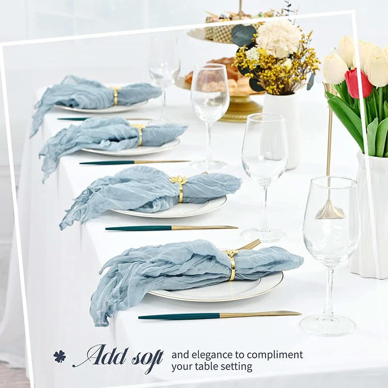 Servilletas de Mesa de 24 Uds. servilletas de Cena de 20x20 Pulgadas servilletas de Boda Bohemias servilletas de Gasa Toalla de Mesa para Fiesta/Banquete