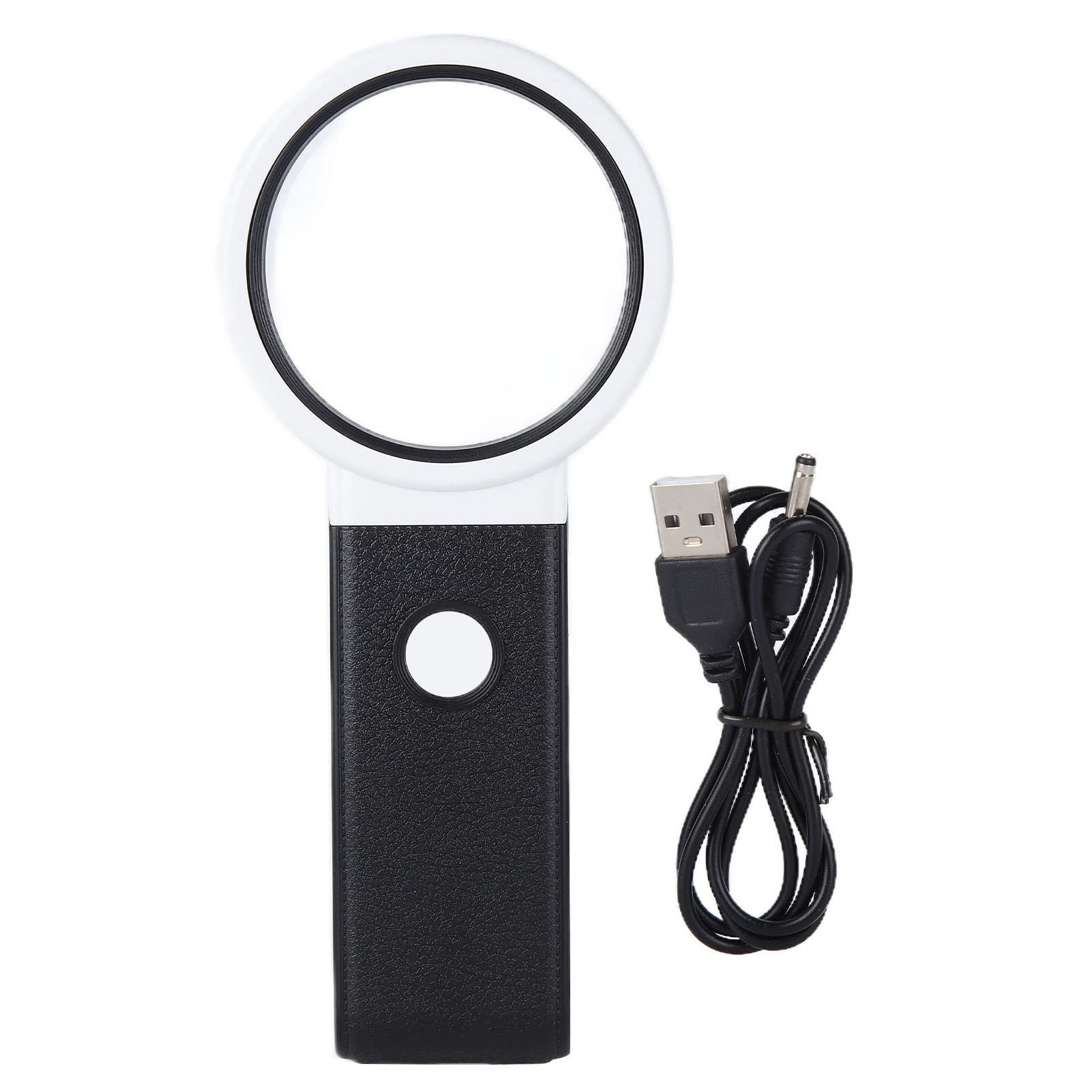 Respicefinem LED Magnifier ABS Handheld Magnifying Glass Foldable HD Lens for Observation Electronics Medical Education and Appliance Repair with High Brightness LED and Lights (TH-7018B)